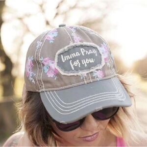 Ruby’s Rubbish Imma pray for you HAT CAP in floral